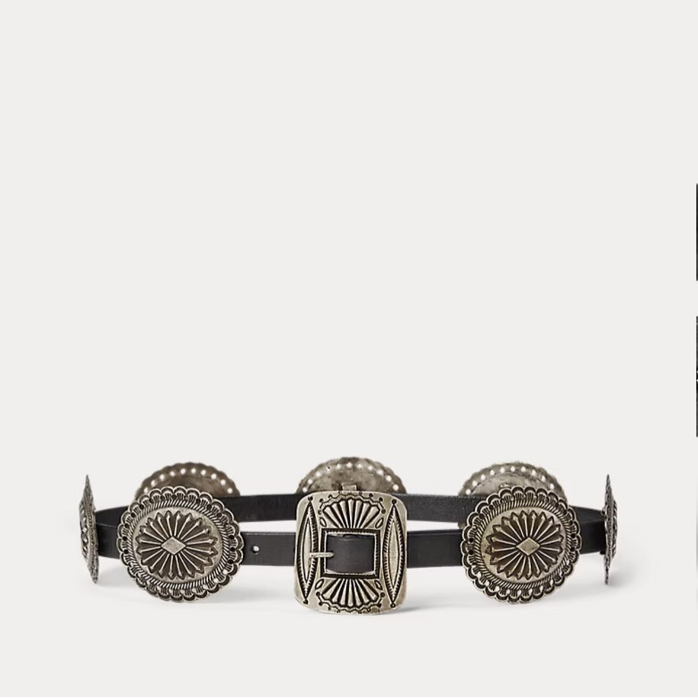NWT Polo Ralph Lauren Metal-Accent Leather Belt